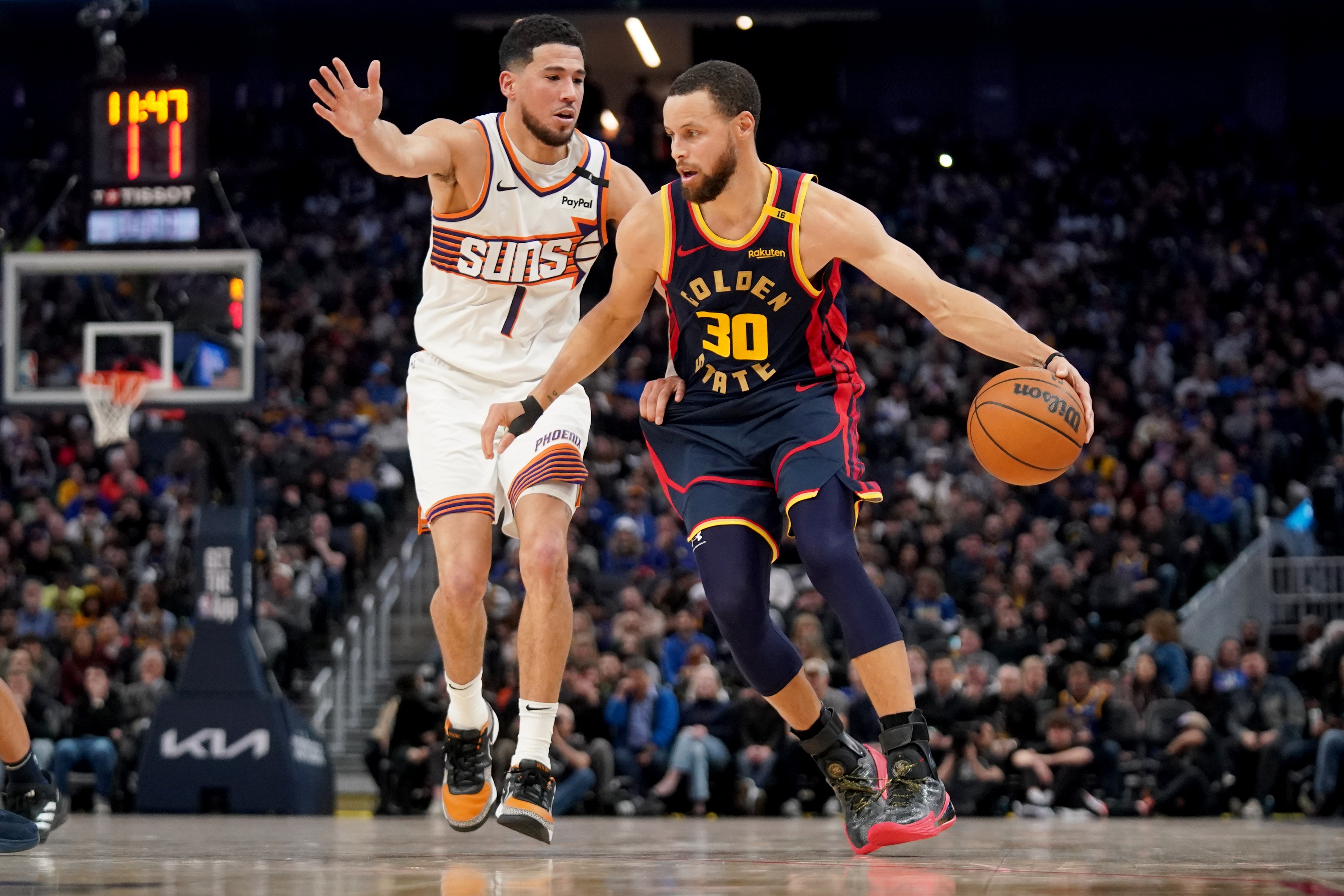 西部第7vs第8！ESPN预测明天胜率：勇士58.5% 太阳41.5%